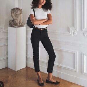 Frame Denim Black Straight Leg Jeans